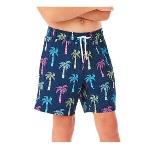 Boys Resort Swim Trunks With Built-In Liner By Member’s Mark 2T Palm Tree Theme